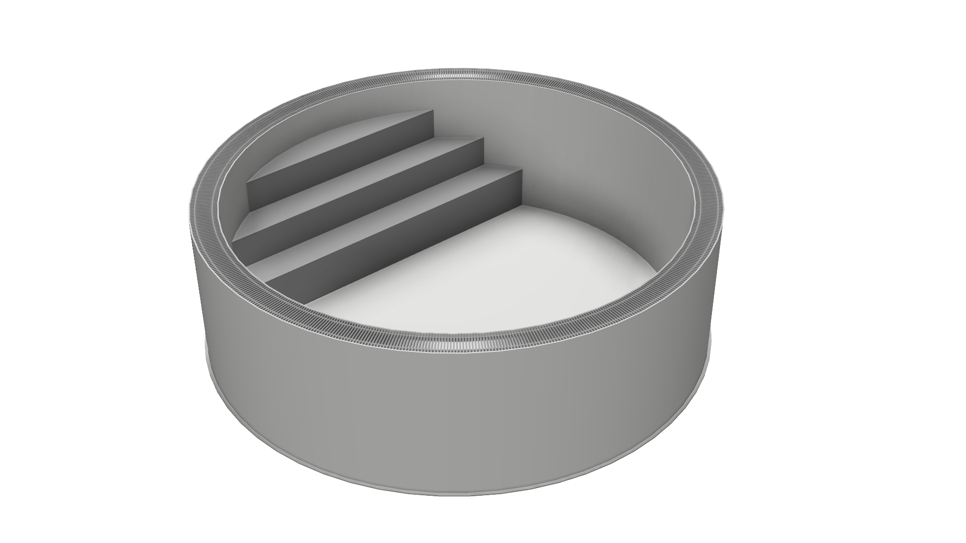 Rundpool Overflow White inkl. Treppe und Beleuchtung