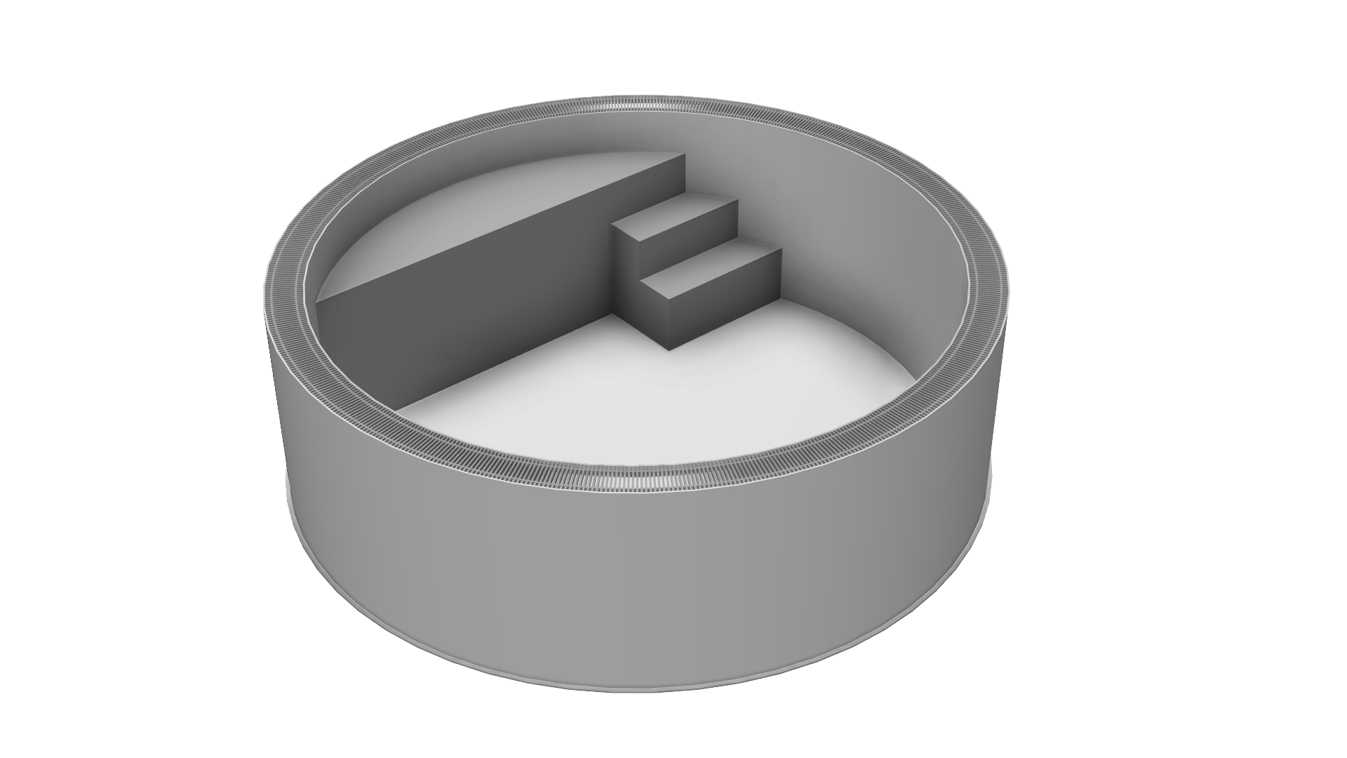 Rundpool Overflow White inkl. Treppe und Beleuchtung